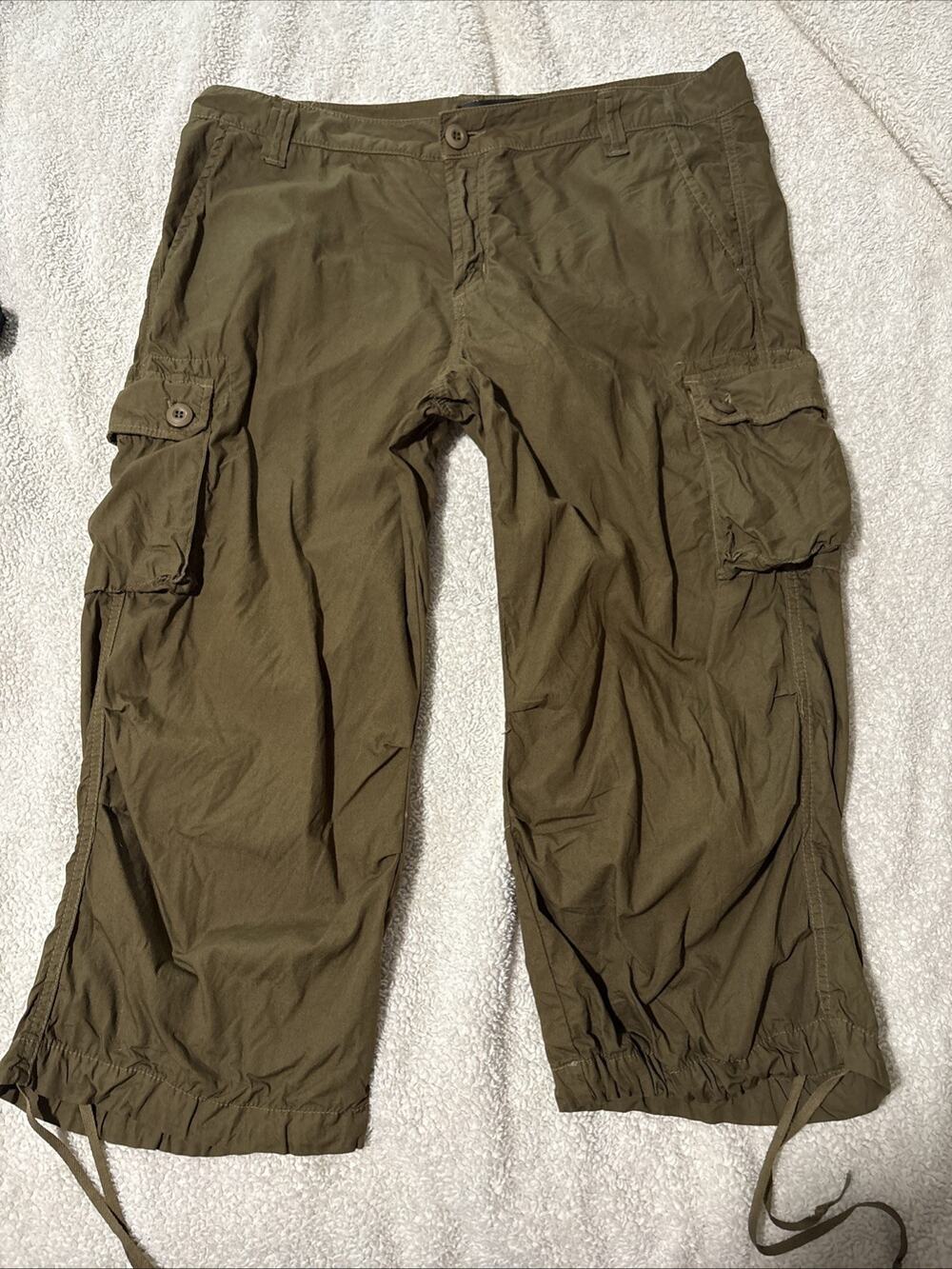 Fabrizio Gianni 14 Cargo Pants, Pull String Hem, 100% Cotton, USA Made, NWOT